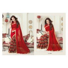 Stunning Red Ayesha Takia Georgette Designer Saree 16268